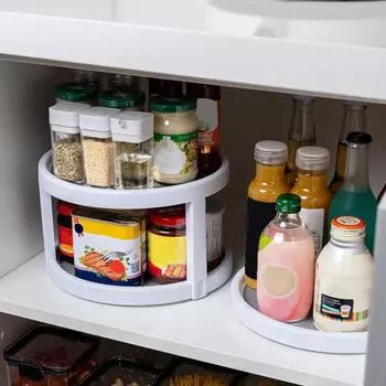 Широкое применение износостойкий практичный вращающийся стеллаж для приправ органайзер для столешницы стеллаж для хранения M