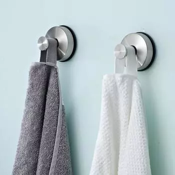 Широкое применение Экономия места Отличное водонепроницаемое полотенце Одежда Присоска для душа Крючок для присоски Крючок серебряный