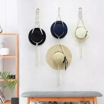 Широкое применение, шикарная настенная богемная женская вешалка для шляп ручной работы, органайзер для шляп C