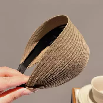 Широкополая нескользящая повязка на голову для женщин с короткими волосами, простая заколка для волос, модный темпераментный головной убор для седых волос