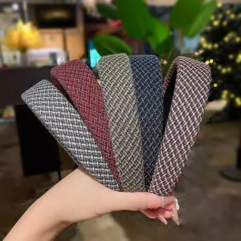 Широкополая повязка на голову в стиле ретро: Парик для волос от влиятельных европейских и американских модных личностей F582 красный