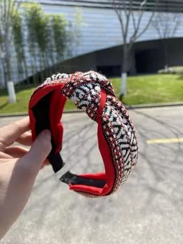Широкополая ретро плетеная этническая повязка на голову для женщин, модный и универсальный аксессуар для умывания и волос