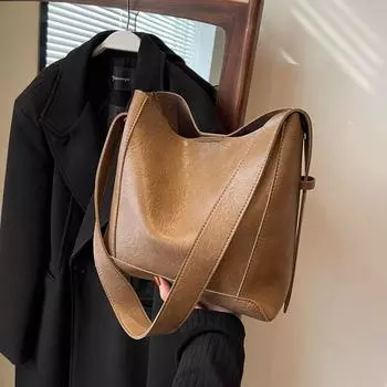 Широкополосная сумка для матери и ребенка в стиле ретро с французским нишевым дизайном, стильная маленькая сумка для женщин 2023 года, новая темпераментная сумка-ведро через плечо