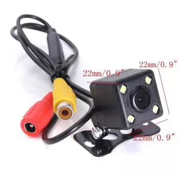 Широкоугольная HD Автомобильная камера заднего вида Видеокамера заднего вида для автомобиля Резервная камера заднего вида 12 светодиодов Ночное видение Парковочная камера