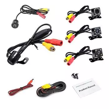 Широкоугольная HD-камера заднего вида для автомобиля, видеокамера заднего вида, резервная камера заднего вида, 12 светодиодов, парковочная камера ночного видения