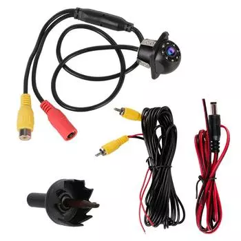 Широкоугольная камера заднего вида, 8 светодиодов, система помощи при парковке, инфракрасное ночное видение, камера заднего вида с углом обзора 170°, универсальный мониторинг парковки