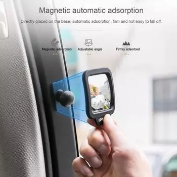 Широкоугольное квадратное стекло с высоким прозрачным основанием, магнитное автомобильное вспомогательное зеркало, выпуклое слепое