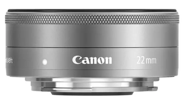 Широкоугольный объектив Canon F2 STM Silver с одним фокусом, совместимый с беззеркальными однообъективными фотокамерами EF-M22mm EF-M222STMSL