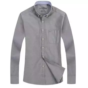 Shirt Men Dress Shirt Fashion Long Sleeve Oxford Business Formal Regular Fit Office Formal Men s Clothing Blouses 38