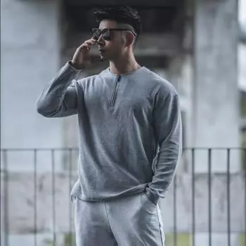 Shirt Men S Fashionable Slim Fit Solid Color Long Sleeved Business Cotton And Linen Men S Casual Sports Fitness Base Clothes Top M чёрный