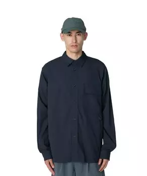 Shirt TAKIBI Light Ripstop Shirt size L NAVY Festival Camping Outdoor [Snow Peak] SH-25SU101 тёмно-синий