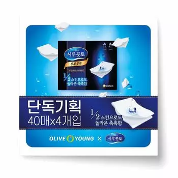 SHIRUKOTTO Uruuru Хлопковая губка 40 шт x 4 упаковки (2106)