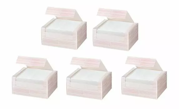 Shiseido Care Cotton 80 шт., набор из 5 предметов белый