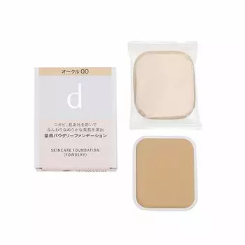 Shiseido d program d program лечебная тональная основа для ухода за кожей Pink Ocher 10 (пудровый) SPF17/PA++ 10,5 г [сменный блок] (с губкой) [элемент]