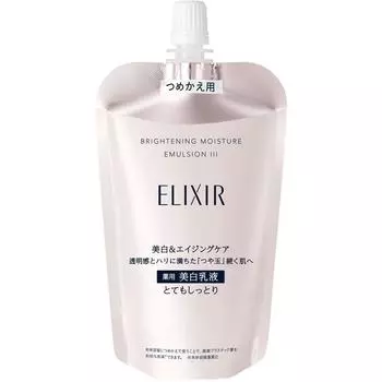 Shiseido Elixir ELIXIR Осветляющая эмульсия WT 3 (Пополнение) 110 мл (Квази-лекарство) Молочный лосьон New Elixir После нанесения лосьона обильно нанесите