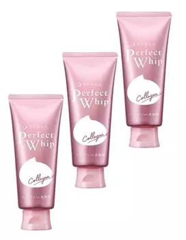 Shiseido Facial Cleansing Specialty Perfect Whip Collagen в наборе из 3 флаконов Пенка для очищения лица [Распродажа набора] (120г)