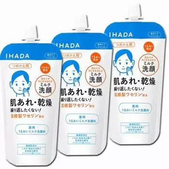 Shiseido Ihada Medicated Moisturizing Milk Facial Cleansing Refill 120 мл x 3 шт. [3 шт.] (4909978204754-3)