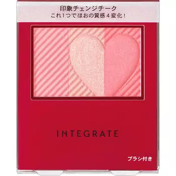 Shiseido INTEGRATE Cheek Stylist 2g Skin Makeup How to use - Нанесите необходимое количество средства на кисть и распределите круговыми движениями.. Вы можете использовать т.