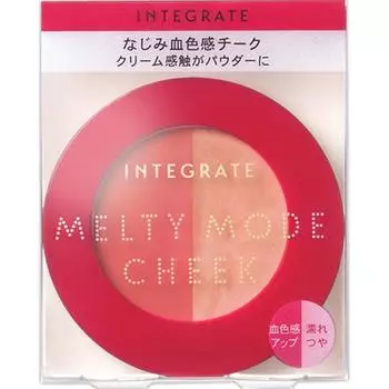 Shiseido INTEGRATE Melty Mode Cheek 2.7g Skin Makeup (1) Цвет кровавого тона (2) Влажный глянцевый цвет - Совет (1) на кончики пальцев и слегка растушуйте вокруг