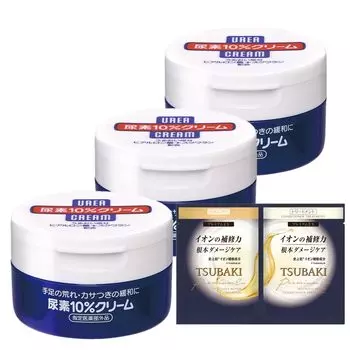 Shiseido крем для тела с мочевиной, баночка 100 г x 3 бонуса, увлажняющий, грубая кожа, проникновение влаги, пятки, кончики пальцев, трещины, шероховатость [Оптовая закупка]