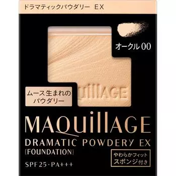 Shiseido Maquillage Maquillage Dramatic Powdery EX Ochre 00 9,3 г Тональная основа (порошок) Использовать после подготовки кожи лосьоном, молочком.