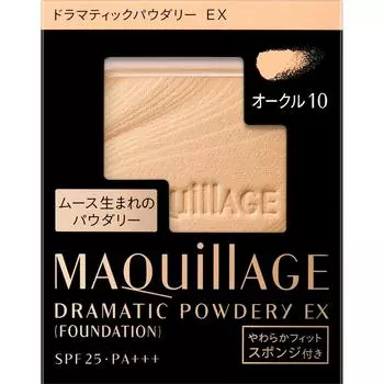 Shiseido Maquillage Maquillage Dramatic Powdery EX Ochre 10 9,3 г Тональная основа (порошок) Использовать после подготовки кожи лосьоном, молочком.