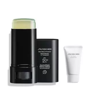 SHISEIDO MEN Shiseido Men Clear Stick UV Protector Sunscreen Set with Small Face Wash Citrus Woody 20 г+30 г для мужчин SPF50+ PA++++ [Ограниченный выпуск]
