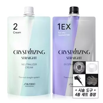 Shiseido Professional Crystallizing Straight Cream Magic Medicine 1EX + Нейтрализатор (Крем Тип) 400 г каждая, 1 шт.