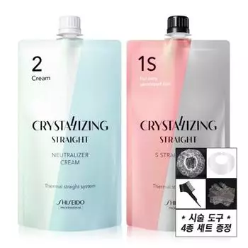 Shiseido Professional Crystallizing Straight Cream Magic Medicine 1S + Нейтрализатор (Крем Тип) 400 г каждая, 1 шт.