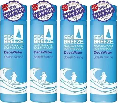 Shiseido Sea Breeze Deo Water Splash с морским ароматом 160 мл x 4 шт. [Оптовая закупка] & (Квази-лекарство)