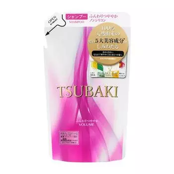 Shiseido Tsubaki Fluffy Shiny Шампунь Сменный блок 330 мл (ЦУБАКИ) Несиликоновый