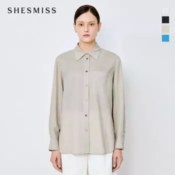Shismiss Linen Patch Pocket Shirt Swwsto21040 Aqua/55