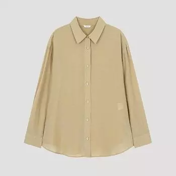 Shismiss Linen Solid Basic Shirt Swwsto22580 Be beige/55