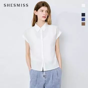 Shismiss Turn Up Crop Shirt Swwsto22090 Braun/55