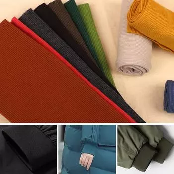 Шитье для одежды своими руками, нижняя манжета, хлопковая эластичная ткань с резьбой, трикотажная ткань в рубчик 1
