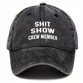 SHIT SHOW CREW MEMBER Print Hand Washable Sun Protection Casual Hat for Men Spring Autumn Travel Beach Vacation
