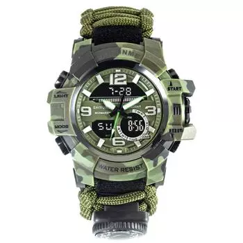 SHIYUNME военные часы с компасом, водонепроницаемые мужские часы в спортивном стиле, мужские светодиодные кварцевые часы с двойным дисплеем, повседневные уличные кварцевые часы