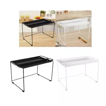 Шкаф для хранения полок, многофункциональная организация специй, стойка для микроволновой печи, устойчивая для настольной бытовой ванной комнаты белый