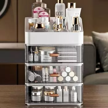 Шкаф для хранения с суперпозицией, наклонный дизайн, настольный органайзер, настольный органайзер для хранения косметики в спальне