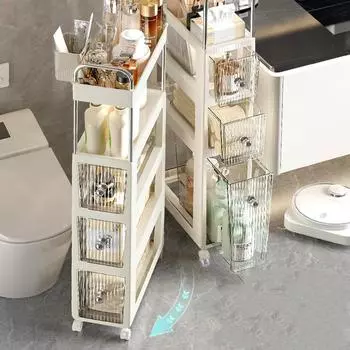 Шкаф для хранения в туалете 1/2/3/4 уровня, шкаф для хранения в ванной комнате, многоуровневый шкаф для хранения вещей в ванной комнате, бытовой шкаф для закусок 2 layers белый