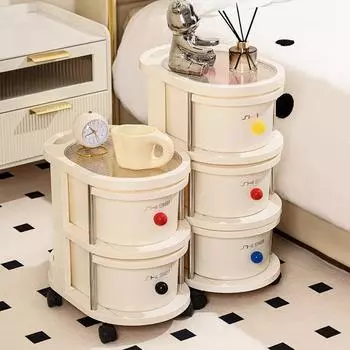 Шкаф для хранения вещей, полка для закусок, тележка, передвижная, многоярусная, для хранения игрушек, шкаф для хранения в гостиной 2 layers белый