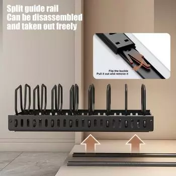 Шкаф для кастрюль, держатель для крышек, выдвижной органайзер для кастрюль и сковородок, регулируемая конструкция, легко чёрный