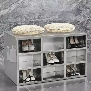 Шкаф для обуви из нержавеющей стали, очистка обуви для персонала, беспыльный табурет для обуви, лабораторный двухсторонний шкаф для обуви