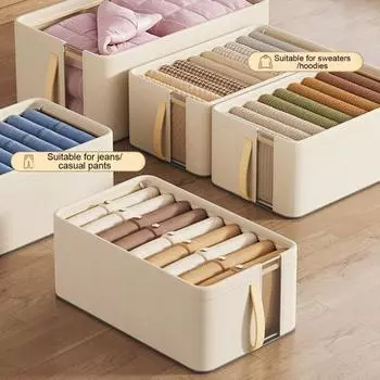 Шкаф для одежды Ящик для хранения одежды Большая вместимость Воздухопроницаемая сетка Прочная складная рама Корзина для хранения брюк Органайзер M серый