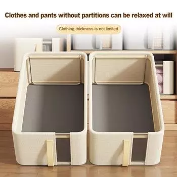 Шкаф для одежды Ящик для хранения одежды Большая вместимость Воздухопроницаемая сетка Прочная складная рама Корзина для хранения брюк Органайзер M бежевый