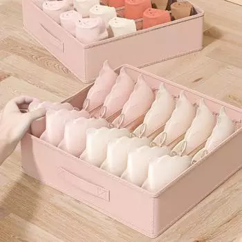 Шкаф для спальни Ящик для нижнего белья Органайзер для носков Бюстгальтер Ящики для хранения одежды Шкаф для одежды Органайзер для брюк Ящик для хранения носков 7grid серый