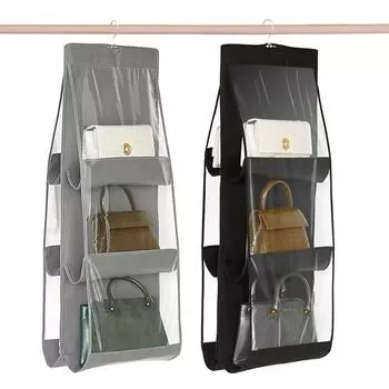 Шкаф, прозрачная сумка для хранения, подвесной кошелек, сумка-органайзер, держатель для хранения, дверная настенная сумка, стойка, вешалка, чехол белый