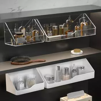 Шкаф, ящик для хранения косметики, настенный стеллаж для хранения, полка для хранения губной помады, ювелирных изделий, стойка для макияжа, чехол, органайзер для ванной комнаты