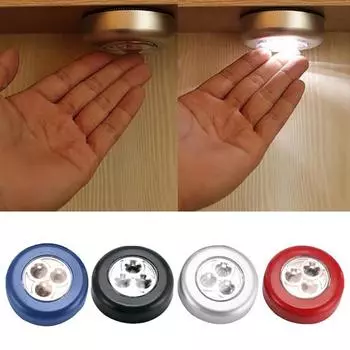 Шкаф, шкаф, 3 светодиодный круглый светильник, палатка для кемпинга, багажник автомобиля, сенсорный ночник синий