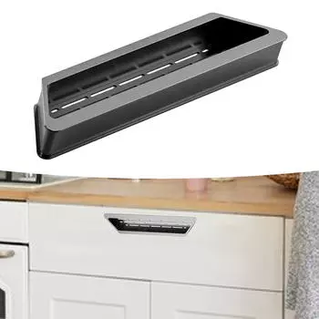 Шкаф Шкаф Ящик Выдвижная Нажимная Дверная Ручка Сетка Сверхпрочная Износостойкая Практичная серый